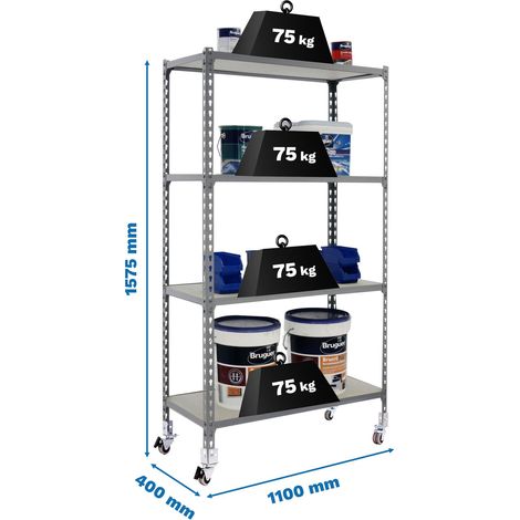 Simonrack Maderclick Mobile Superplus 4/400 Grau