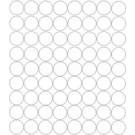 Adesivi circolari da 5 cm, 72 pezzi, adesivi circolari a pois, bianco opaco