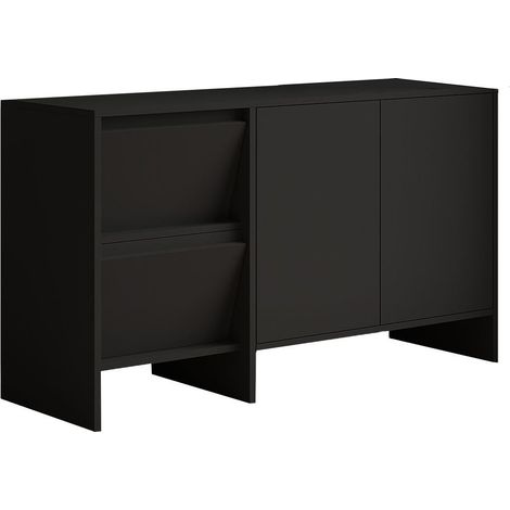 Credenza in legno "Laris 130" - 130 x 44 x 82 cm - Nero