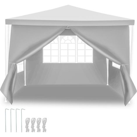 SWANEW Pavillon Party Tent Pavillon Garden Tent - Tenda per feste robusta e di alta qualità con pergolato 3x3m Bianco (1/5)