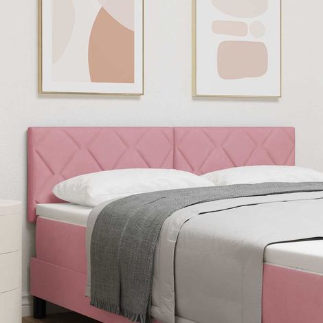 Tête de lit Rose 144 cm Velours vidaXL (1/5)