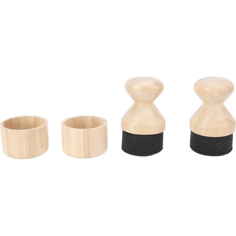 Planche à découper, applicateur de cire d'huile, ensemble de brosses à récurer éponge Bambusoideae pour spatule en bois, cuillère et autres ustensiles, 2 paquets. (1/5)