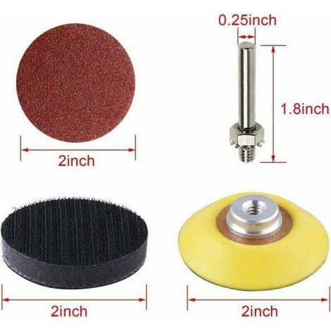 Disque Abrasif - 50 mm - Grains 60 à 3000 - Système Crochet Et Boucle - Lot De 120 (1/4)