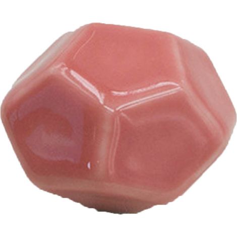 Poignée de meuble en céramique forme diamant, tiroir, placard, armoire, poignée de porte rose. (1/3)