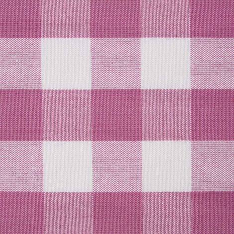 HOMESCAPES Cotton Block Check Pink Gingham Fabric 150cm Wide