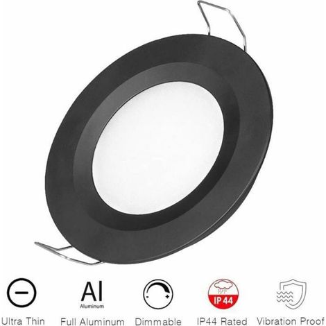 Spot LED encastrable 12V - Trou 58-65mm - 3W - 3200K - Plafonnier encastré - Blanc chaud - Lot de 4 - Dimmable HBCL (1/4)