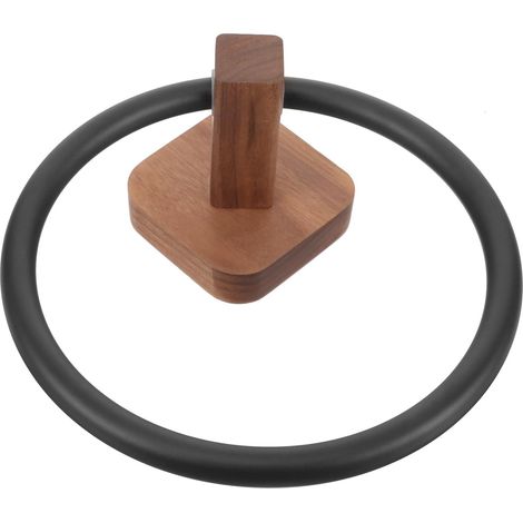 Anneau Porte-Serviettes en Bois Léger et Pratique pour Salle de Bain Cuisine, Support Mural sans Perçage pour Serviettes et Torchons (1/5)