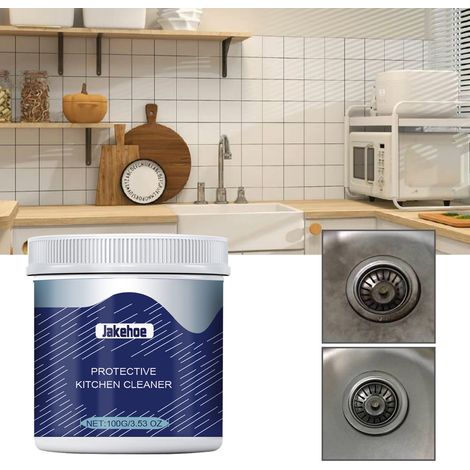 Hochleistungs-Küchenreinigungspulver zur Entfernung von Fett und Flecken von Dunstabzugshauben, Kochfeldern und Wasserhähnen – 100 g -- BIEMMEDUE (1/5)