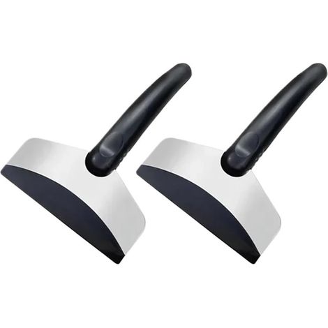 Lot de 2 pelles à neige et à glace pour pare-brise de voiture (noires) (1/5)