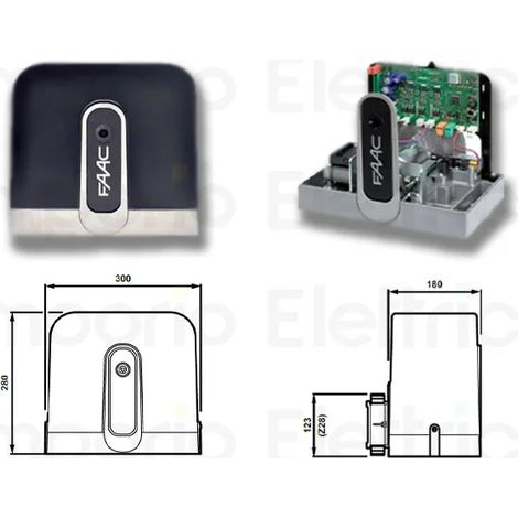 faac kit motorisation rapid (ex cyclo) 24v dc safe&green 1059995fr
