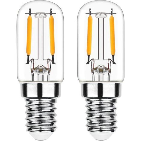 Ampoule Refrigerateur LED E14 2W 220V, T22 Ampoule Frigo Équivalent 15W Lampe Halogène Blanc Chaud 2700K Non Dimmable Petit LED (1/5)