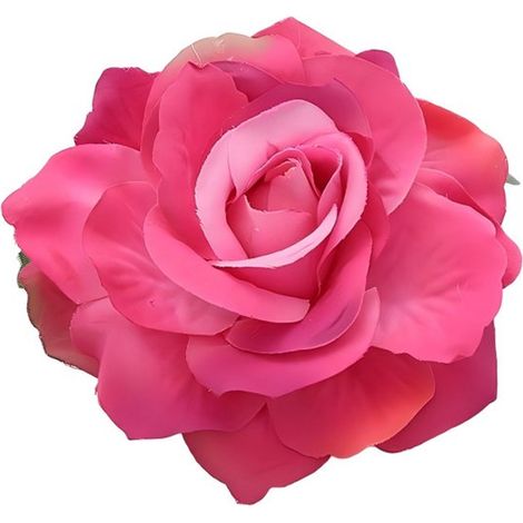 Flores artificiales, Paquete de 5, Capullos/cabezas de rosas artificiales de seda, Rosas decorativas, Flores de fondo y acento, etc, 11 x 7 cm (1/5)