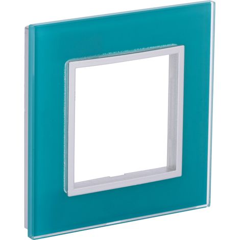 Plaque de finition simple en verre Kalya - turquoise - Zenitech