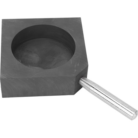 Moule à lingot rond en graphite pour fusion or argent, creuset avec barre métallique, moule de coulée haute température (1/5)