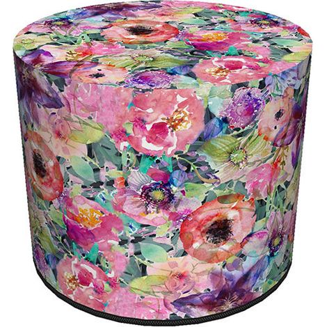 Wasserdichter Codura-Pouf für Haus und Garten – Blumenmuster, elegant, bequem, stabil, mit Reißverschluss, 40 cm, Bertoni (1/3)