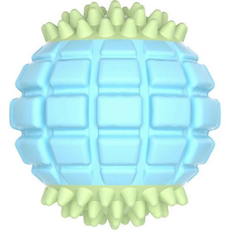Spiky Textured sonore balle – chien jouet à macher nettoyage des dents – pour Outdoor Training Fetch Play – Bleu (1/5)