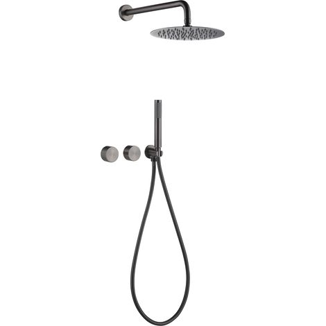Composition de douche SC64 en laiton gun black collection Permesse (1/3)
