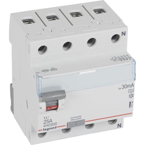 Disyuntor diferencial TX3 tipo A P304 4P 25A 30MA