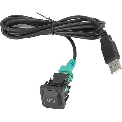 Adaptateur USB stéréo avec bouton marche/arrêt pour lecteur CD/radio, 12 V CC, câble de connexion universel
