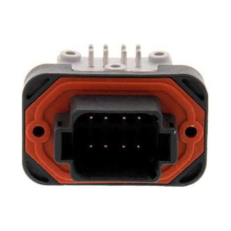Connettore Serie DT13 Femmina 8 Vie da circuito stampato 90° Nero