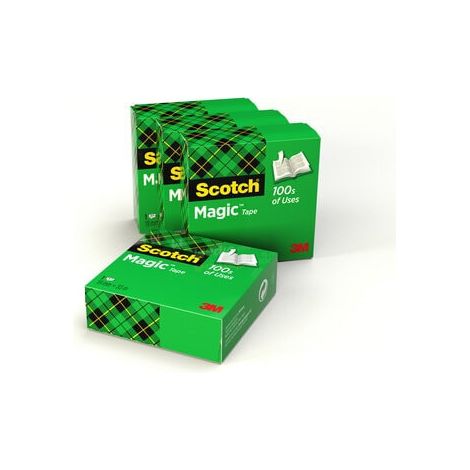 Cinta adhesiva scotch magic incolora 19 mm 33 m (1/5)