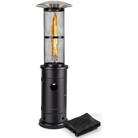 Goldflame Terrassenheizstrahler Gasheizer 11,2 kW Temperglas mobil Edelstahl (1/5)