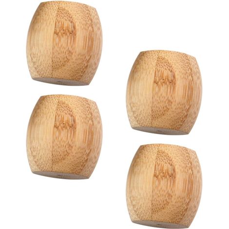 Porte-brosses à dents rond en bambou SECFOU , ensemble de 4 pièces , rangement pour brosses dans la (1/5)