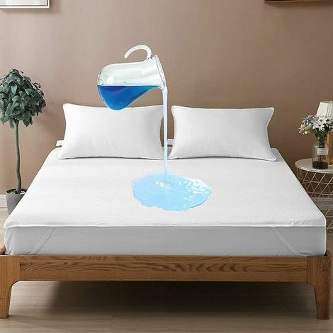 Protège-Matelas Imperméable 90x200cm丨Alèse en Coton Respirant Hypoallergénique 丨Housse de Protection Matelas avec 4 Coins Elastiques (1/5)
