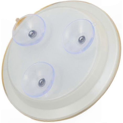 Miroir de douche à ventouse grossissant 20x. design adhésif. blanc. (1/5)