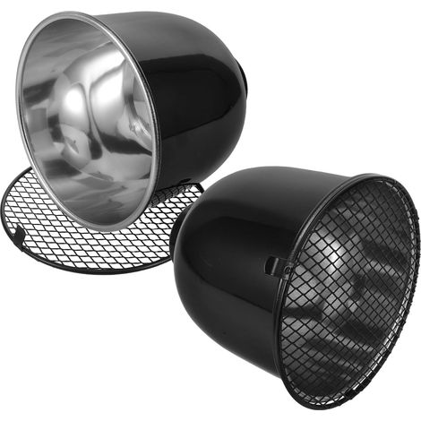 Lot de 2 Abat-Jour Chauffant en Grillage Anti-brûlure pour Lampe 5,5 Pouces, Protection Thermique Renforcée pour Poulailler, Terrarium et Élevage de Reptiles, (1/5)