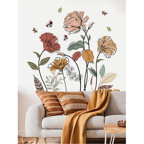 Stickers muraux pour la décoration intérieure : papier peint en PVC imperméable, résistant à l'huile, autocollant et amovible. (1/5)