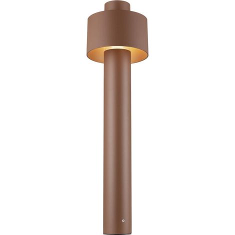 Borne PHOTONI CYL 75 ext. cylindrique rouille E27 13W IP65 bord de mer - SLV - 1008194 (1/3)