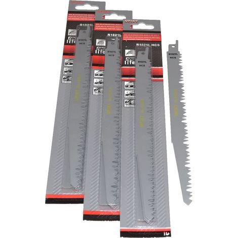 Reciprocating Sabre Saw Blades R1021L 240mm Long High Carbon Steel HCS 15 Pack (1/3)