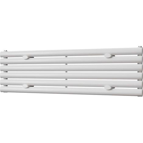 Omeara Axis - White Horizontal Radiator H348mm x W1200mm Single Panel (1/3)