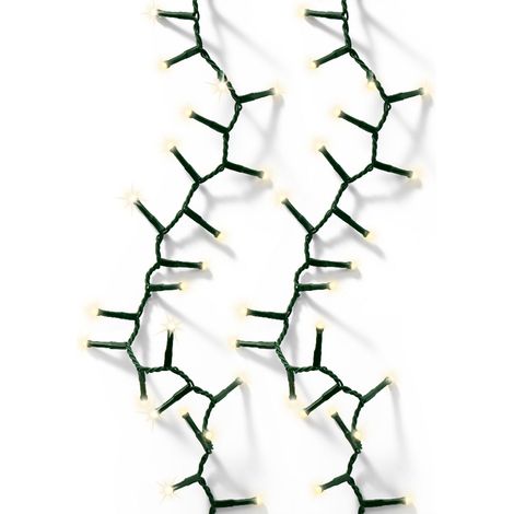 Luci di natale a catena con led da Ø 5 mm da esterno con 8 funzioni, da 1000 LED -Cavo verde luce bianca