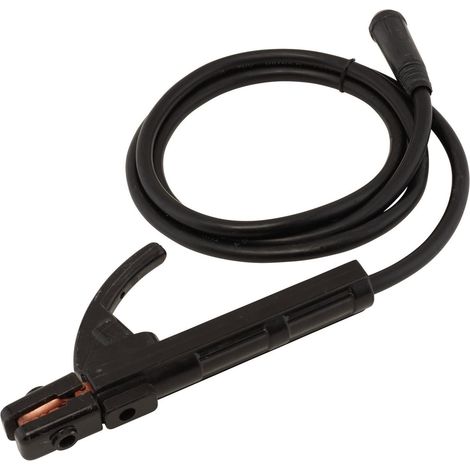Draper MMA Welding Electrode Holder with 10/25 Dinse-Type Plug, 1.8m Length, 200A Capacity (1/2)
