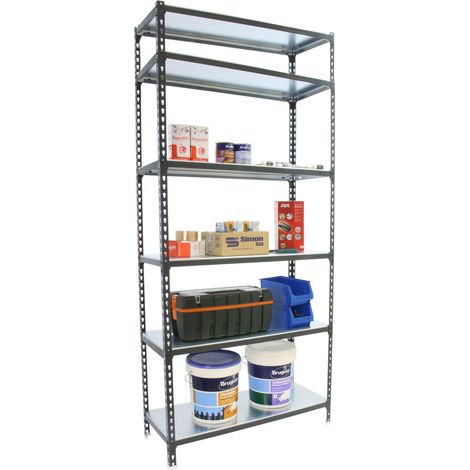 Simonrack Metallregal Anthrazit 6 robuste Regale (1/2)