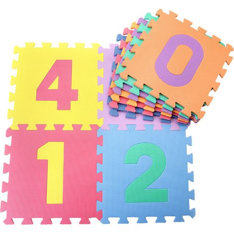 Tapis D Eveil En EVA - Puzzle Lettres Chiffres - 32x32x1 Cm - Pour Bébé À Partir De 10 Mois (1/5)