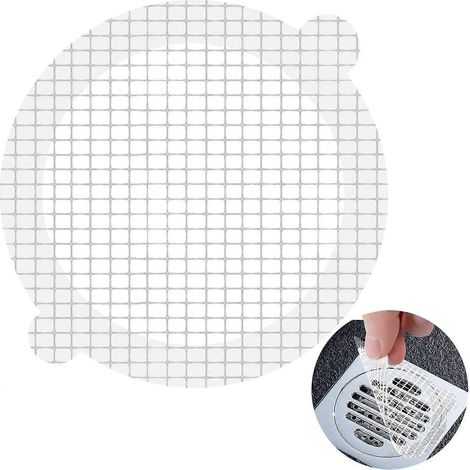 Packung mit 50 Einweg-Duschgittern mit Haarfänger, für Badezimmer und Waschküche. (1/5)