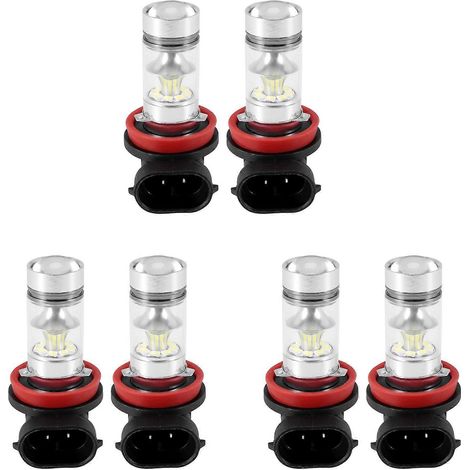 bombillas LED de alta potencia para faros antiniebla, DRL, H8, H11 y H16, 6000K, 100W, color blanco.