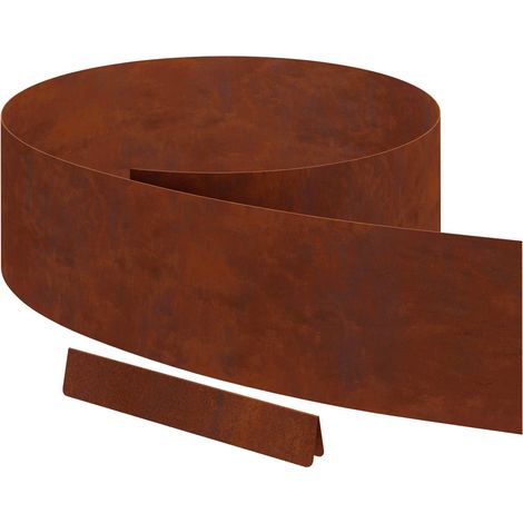 vidaXL Borde de Césped 4 uds. 450 x 20 cm Acero autopatinable Oxidado (1/2)