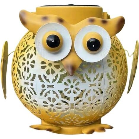 Lampe solaire hibou étanche et suspendue pour jardin et terrasse B (1/5)