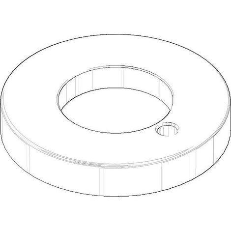 DO Rosette ERSATZTEILE 092810133 D 59 x D 27,5 x 9 mm Schwarz matt