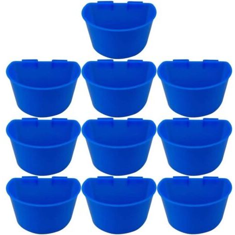BUNTHAUS 10 pièces en plastique buveur Soda Pop bouteille d'eau mangeoire poulet caille Pigeon bol d'alimentation fournitures d'alimentation pour animaux de compagnie 9x6cm 3Cm (1/5)