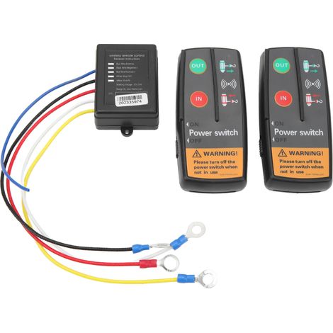 Télécommande sans fil pour treuil 12V 24V, réponse rapide, portée 15 m, commande précise avec récepteur, pour camion, quad, SUV (1/5)