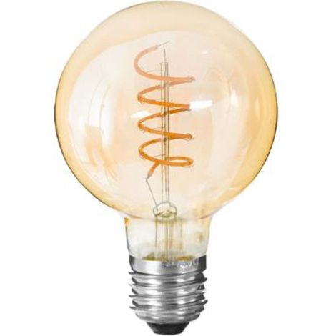 Ampoule À Led Torsadée "Ronde" 14cm Ambre (1/2)