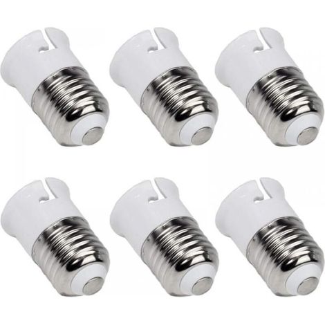 E27 vers B22 pour Ampoule LED à Baïonnette, Base de Lampe Convertisseur pour Passer de E27 à B22, Adaptateur à Vis vers Douille Baïonnette, lot de 6 (1/5)