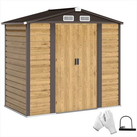 Abri de jardin 2,36 m² en acier galvanisé avec porte coulissante (1/5)