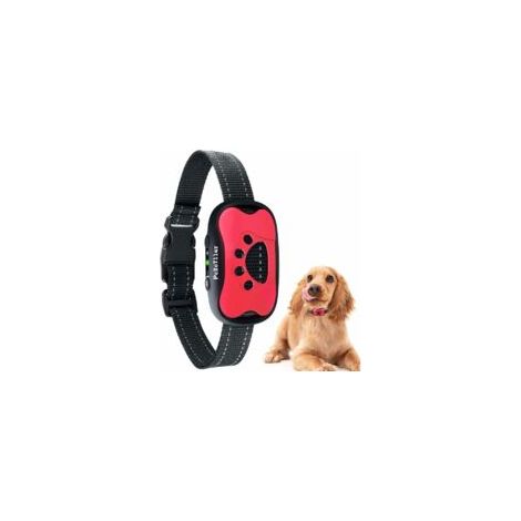 Collier anti-aboiement rechargeable pour chien, collier de dressage pour chiens de petite, moyenne et grande taille, avec 2 modes de vibration et sonore, 7 niveaux de sensibilité, rose (1/5)