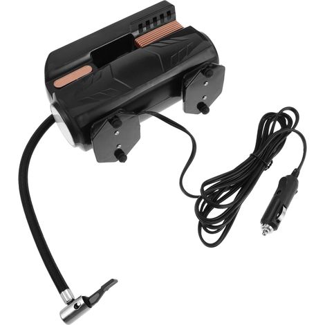 Compresseur Air Portatif pour Voiture et Pompe Électrique Portable Automatique Gonfleur Polyvalent pour Pneus Ballons et Matelas Design Compact Facile à Transporter